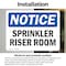 Signmission Sprinkler Riser Room, 14 in W x Rectangle, Vinyl Decal OS-2PACK-NS-D-1014-L-16613 - alternate 2